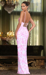 3 of 3 Chandelier 330220 Ivory/Pink