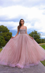 1 of 2 Chic and Holland AR330267 Blush/Silver