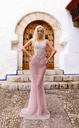 1 of 2 Chic and Holland AR330272 Blush/Silver