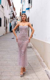 1 of 2 Chic and Holland AR330276 Blush/Silver