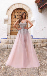 1 of 2 Chic and Holland AR330281 Blush/Silver