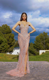 1 of 2 Chic and Holland AR330287 Blush/Silver