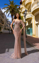 1 of 2 Chic and Holland AR330297 Nude/Silver