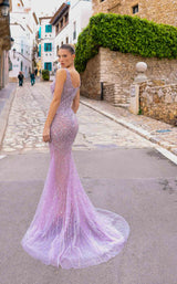 2 of 2 Chic and Holland AR330306 Lilac/Silver