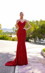 1 of 2 Chic and Holland AR330319 Red