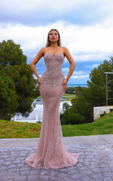 1 of 2 Chic and Holland AR330327 Blush/Silver