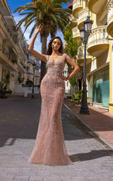 1 of 2 Chic and Holland AR330329 Nude/Silver