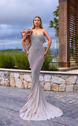 1 of 2 Chic and Holland HF110277 Silver/Nude