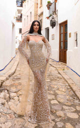 1 of 2 Chic and Holland HF110307 Nude/Silver