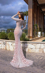 2 of 2 Chic and Holland HF110316 Ivory/Nude