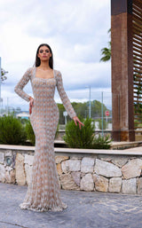 1 of 2 Chic and Holland HF110318 Nude/Silver