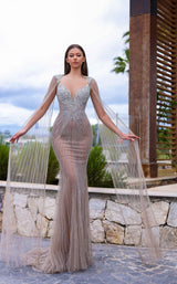 1 of 2 Chic and Holland HF110357 Silver/Nude