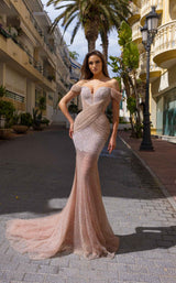1 of 2 Chic and Holland HF110373 Nude/Silver