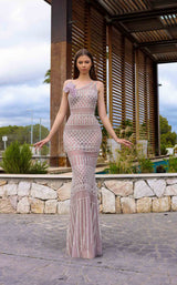 1 of 2 Chic and Holland HF110382 Blush/Silver