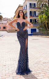 1 of 2 Chic and Holland HF110407 Navy