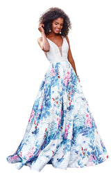 1 of 4 Clarisse 3538 White/Print