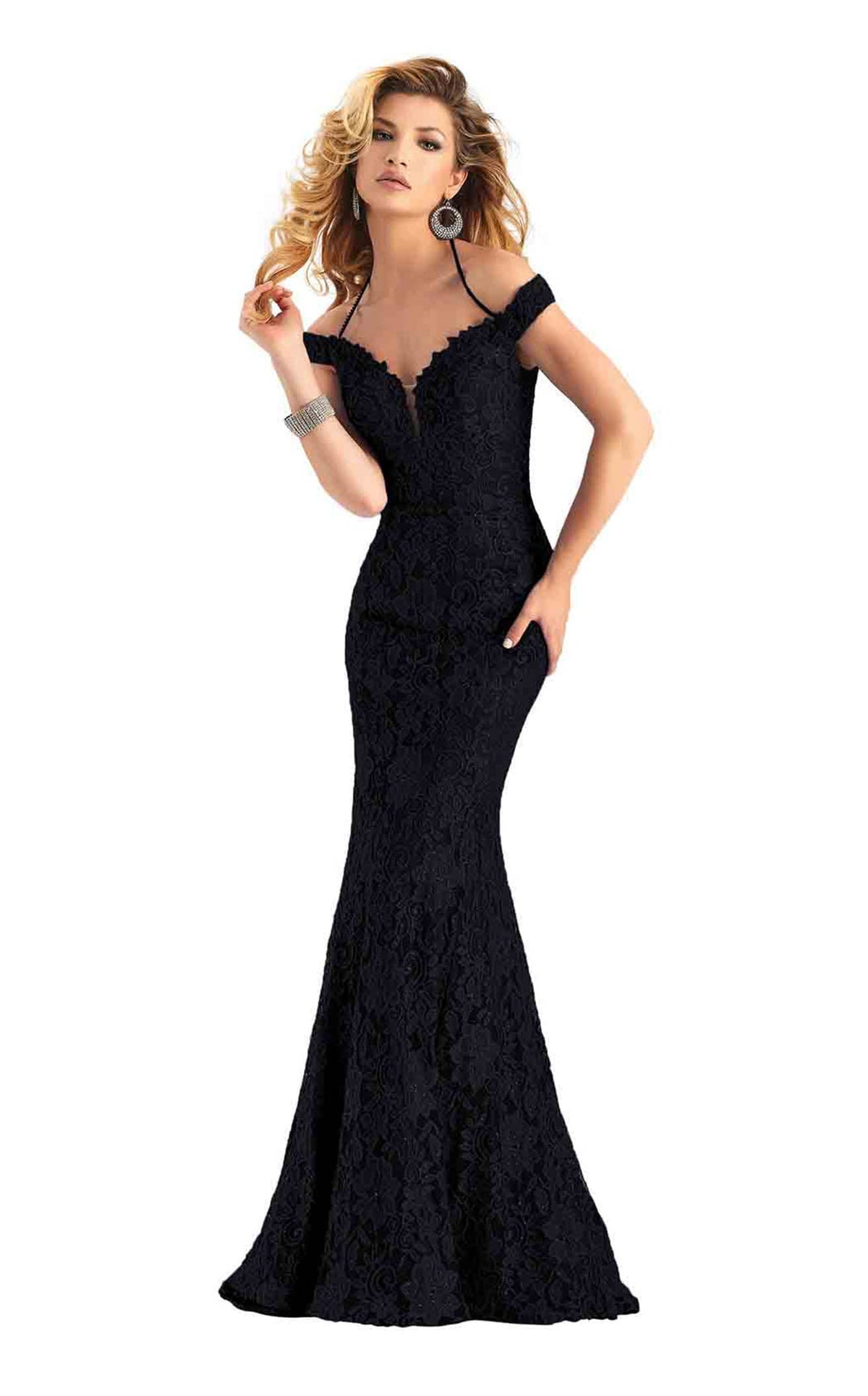 strapless open back dress Clarisse 810451 Prom Dress - Black main image 0