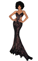 1 of 4 Clarisse 800387 Red-Multi-Black