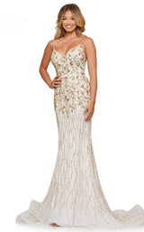 2 of 4 Colors Dress 3152 White/Gold