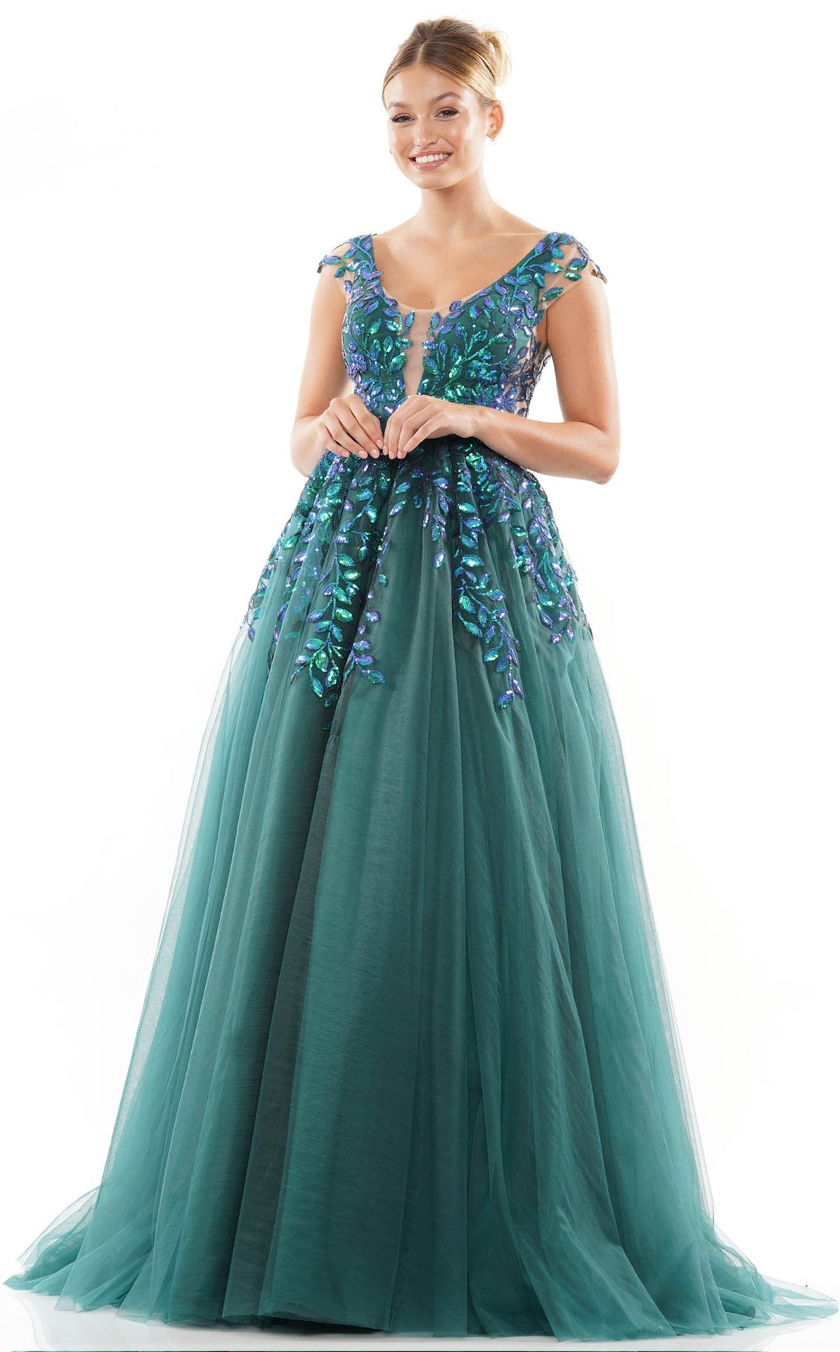 slim fit dress slacks Colors Dress 2975 - Long Sequin Sheath Dress