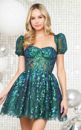 2 of 5 Colors Dress 3329 Deep-Green