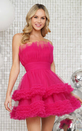 4 of 5 Colors Dress 3332 Fuchsia