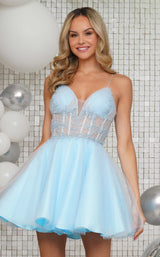 3 of 6 Colors Dress 3342 Light-Blue