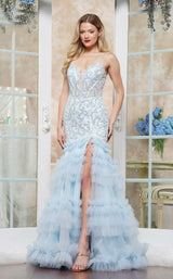 1 of 5 Colors Dress 3463 Light-Blue