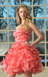 2 of 4 Colors Dress 3670 Red/Orange