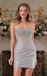 2 of 3 Colors Dress 3685 Silver