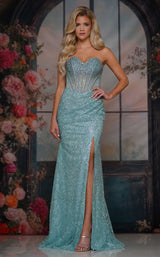 1 of 4 Colors Dress 3775 Aqua