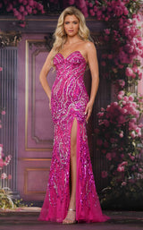 1 of 3 Colors Dress 3876 Fuchsia