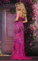 2 of 3 Colors Dress 3876 Fuchsia