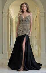 1 of 3 Colors Dress 3898 Gold/Black