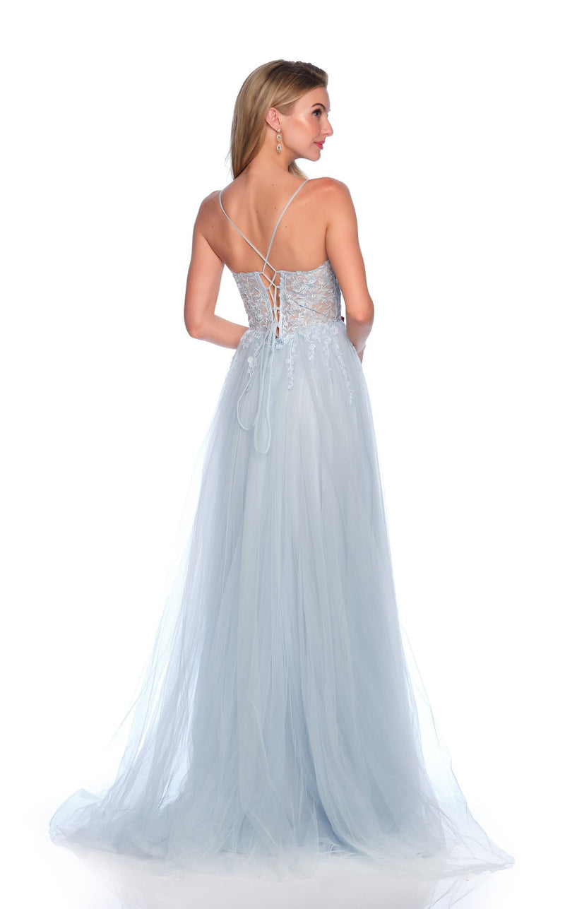 Dave and Johnny 12090 Prom Dress - Light Blue