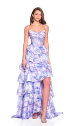 1 of 2 Dave and Johnny 12400 Lilac Print
