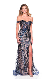 1 of 2 Dave and Johnny 12854 Navy/Nude