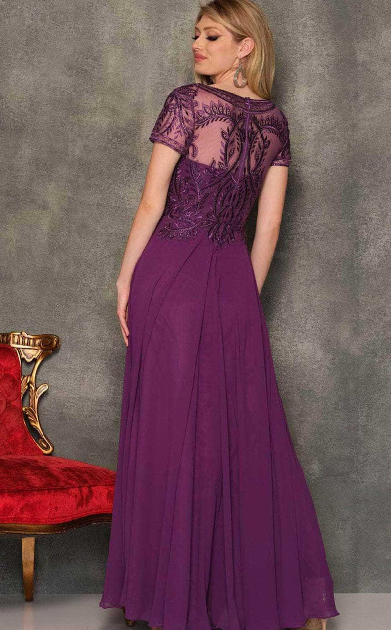 Dave and Johnny A9071 Dress Burgundy / 0