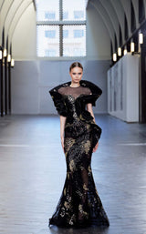 1 of 2 Edward Arsouni Couture 1011 Black