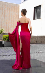 3 of 4 Edward Arsouni Couture 969 Red-Fuchsia-Ombre
