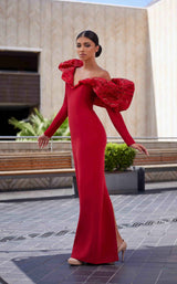 1 of 2 Edward Arsouni Couture 971 Red