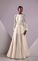 2 of 3 Edward Arsouni Couture FW24915 Ivory/Silver