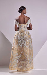 2 of 2 Edward Arsouni Couture FW24918 Ivory/Nude