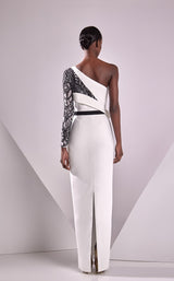 2 of 2 Edward Arsouni Couture FW24924 Ivory/Black