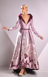 1 of 2 Edward Arsouni Couture FW24932 Burgundy-Lilac