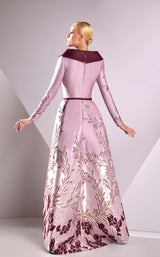 2 of 2 Edward Arsouni Couture FW24932 Burgundy-Lilac