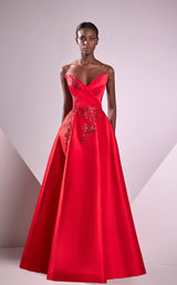 1 of 2 Edward Arsouni Couture FW24936 Red