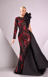1 of 2 Edward Arsouni Couture FW24939 Red/Black