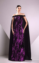 1 of 2 Edward Arsouni Couture FW24940 Black/Purple