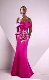 1 of 2 Edward Arsouni Couture FW24941 Fuchsia